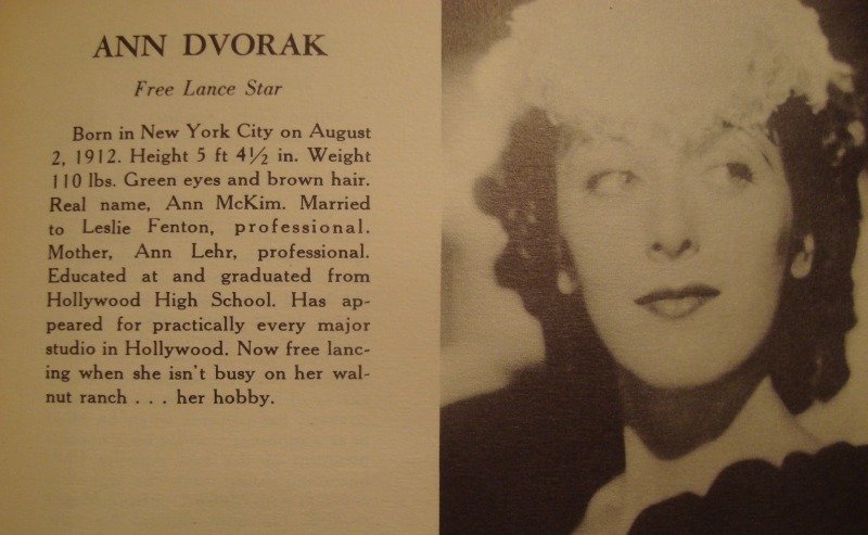 Ann Dvorak 1939
